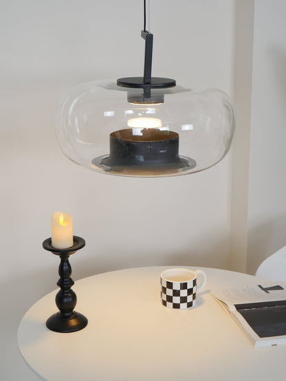 Doppelte Sculptural Glass Pendant Light