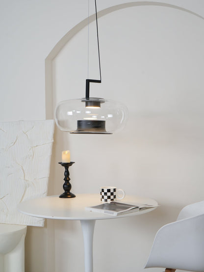 Doppelte Sculptural Glass Pendant Light