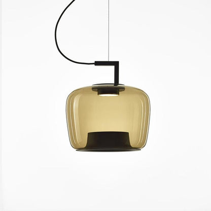 Doppelte Sculptural Glass Pendant Light