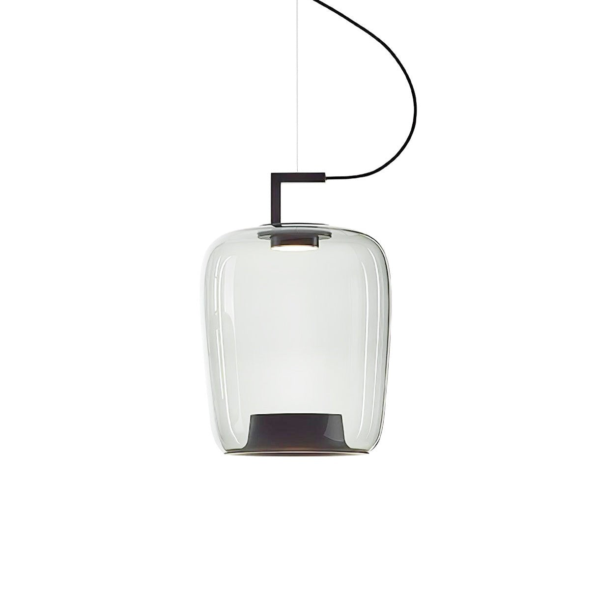 Doppelte Sculptural Glass Pendant Light