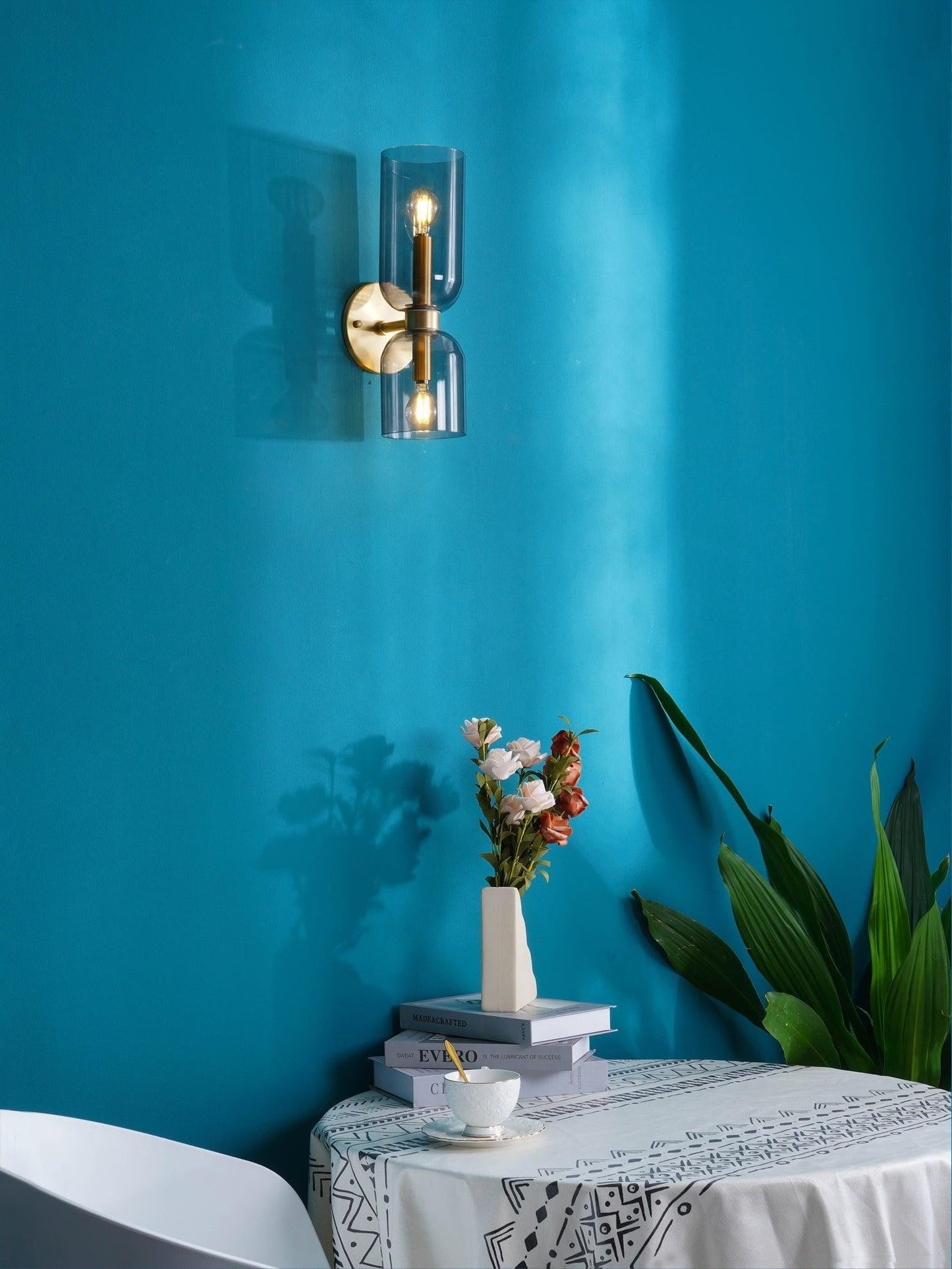 Edie Sculpted Glass Wall Sconce