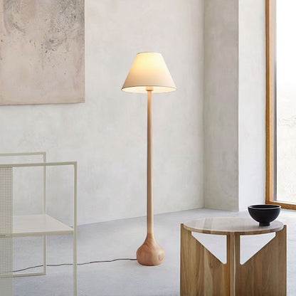 Final Strike Sculpted Wood Floor Lamp