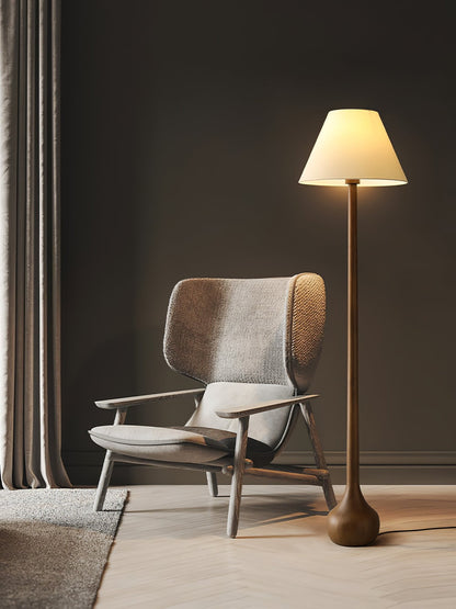 Final Strike Sculpted Wood Floor Lamp