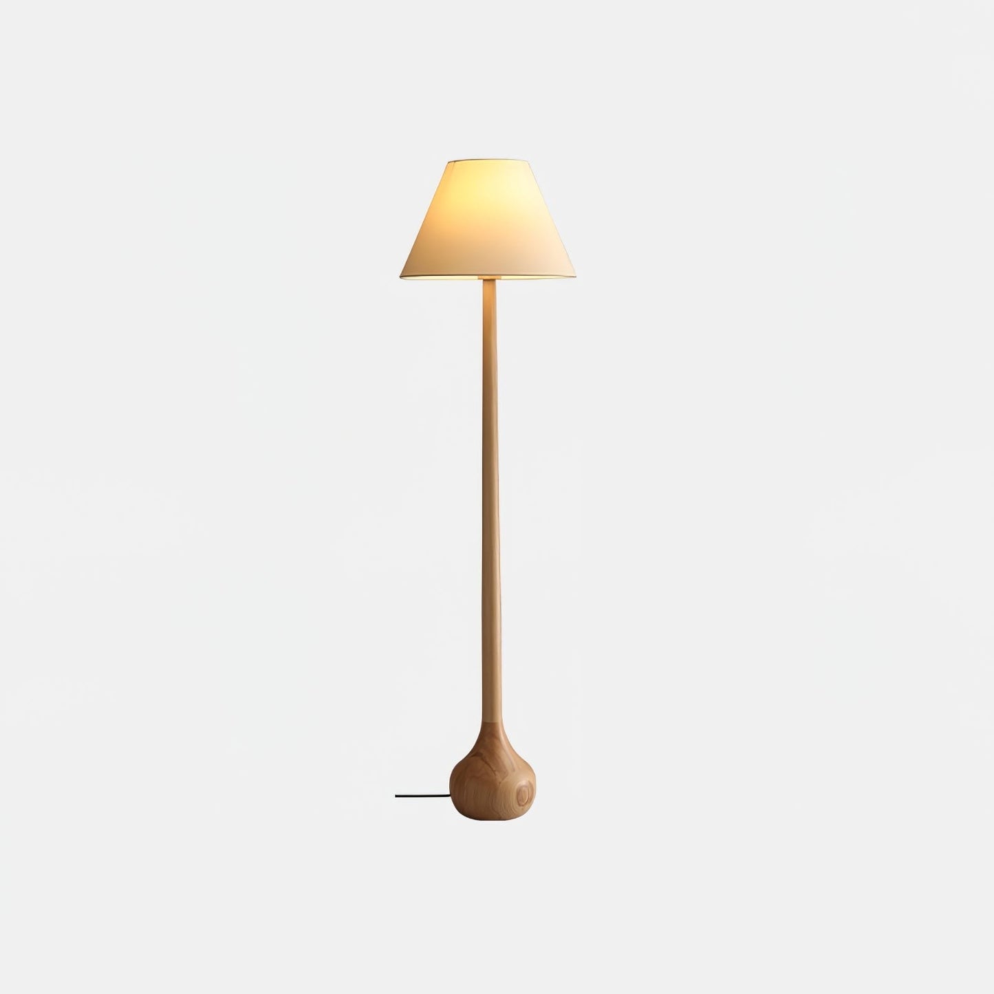 Final Strike Sculpted Wood Floor Lamp