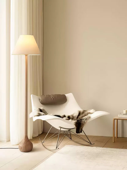Final Strike Sculpted Wood Floor Lamp