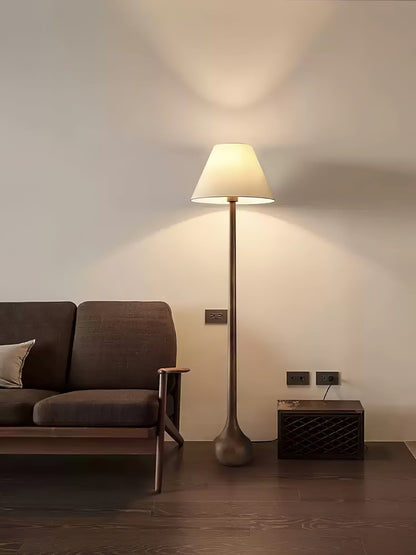 Final Strike Sculpted Wood Floor Lamp
