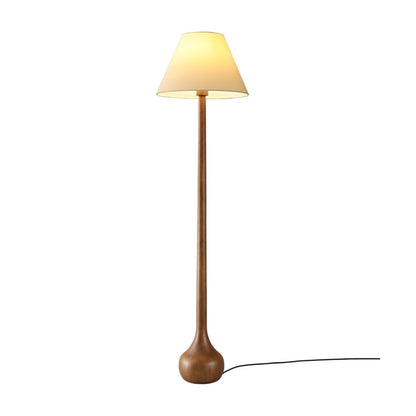 Final Strike Sculpted Wood Floor Lamp