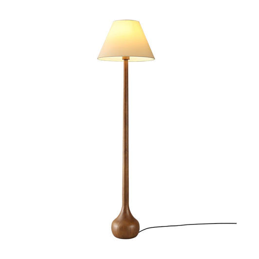 Final Strike Sculpted Wood Floor Lamp