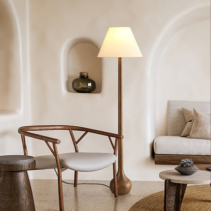 Final Strike Sculpted Wood Floor Lamp