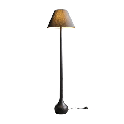 Final Strike Sculpted Wood Floor Lamp