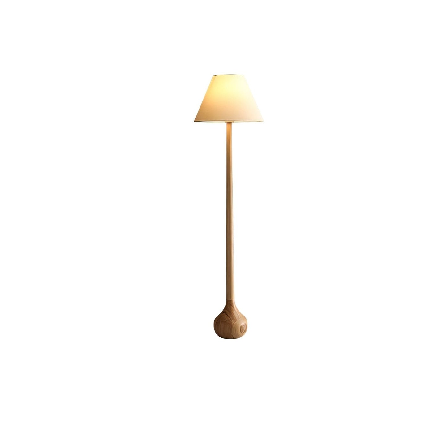 Final Strike Sculpted Wood Floor Lamp