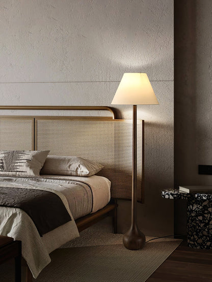 Final Strike Sculpted Wood Floor Lamp