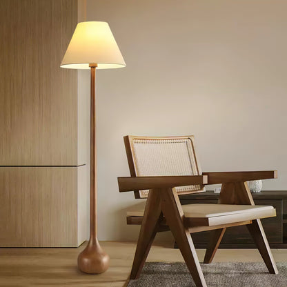 Final Strike Sculpted Wood Floor Lamp