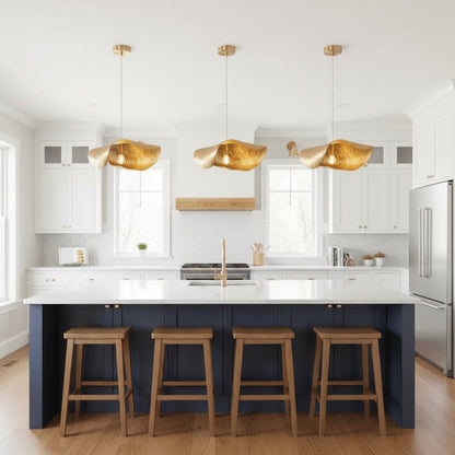 Hammered Brass Statement Pendant Light