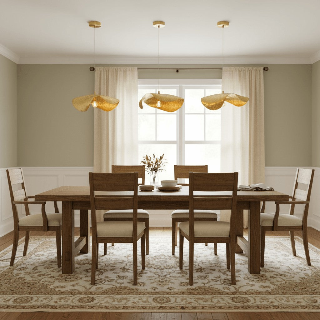 Hammered Brass Statement Pendant Light