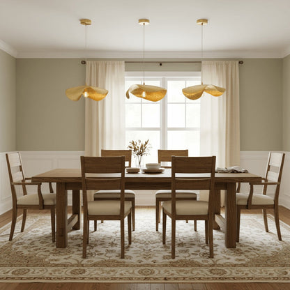Hammered Brass Statement Pendant Light