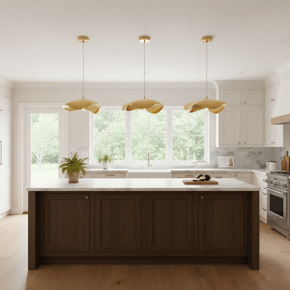 Hammered Brass Statement Pendant Light