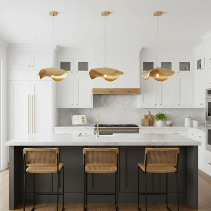 Hammered Brass Statement Pendant Light