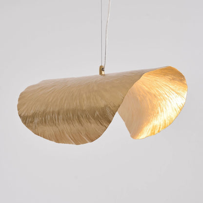 Hammered Brass Statement Pendant Light