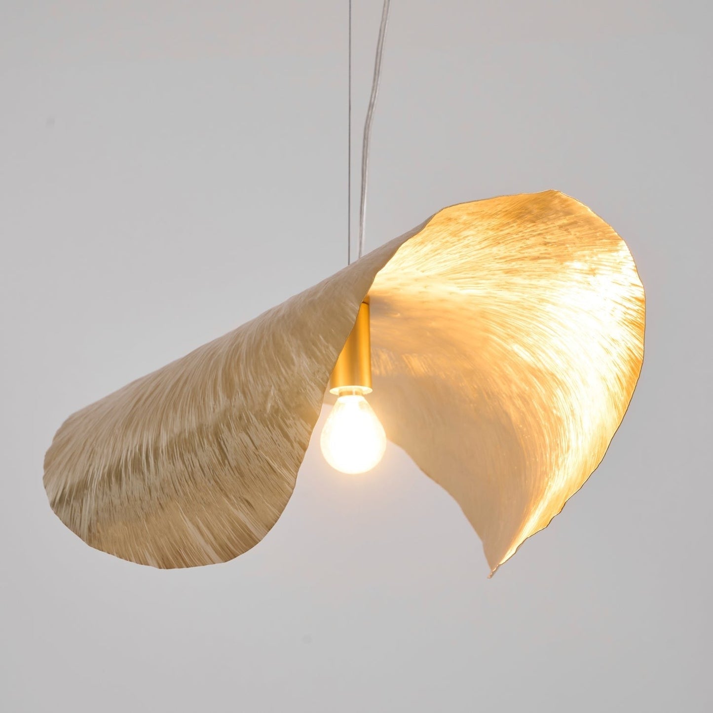 Hammered Brass Statement Pendant Light