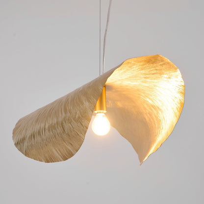 Hammered Brass Statement Pendant Light