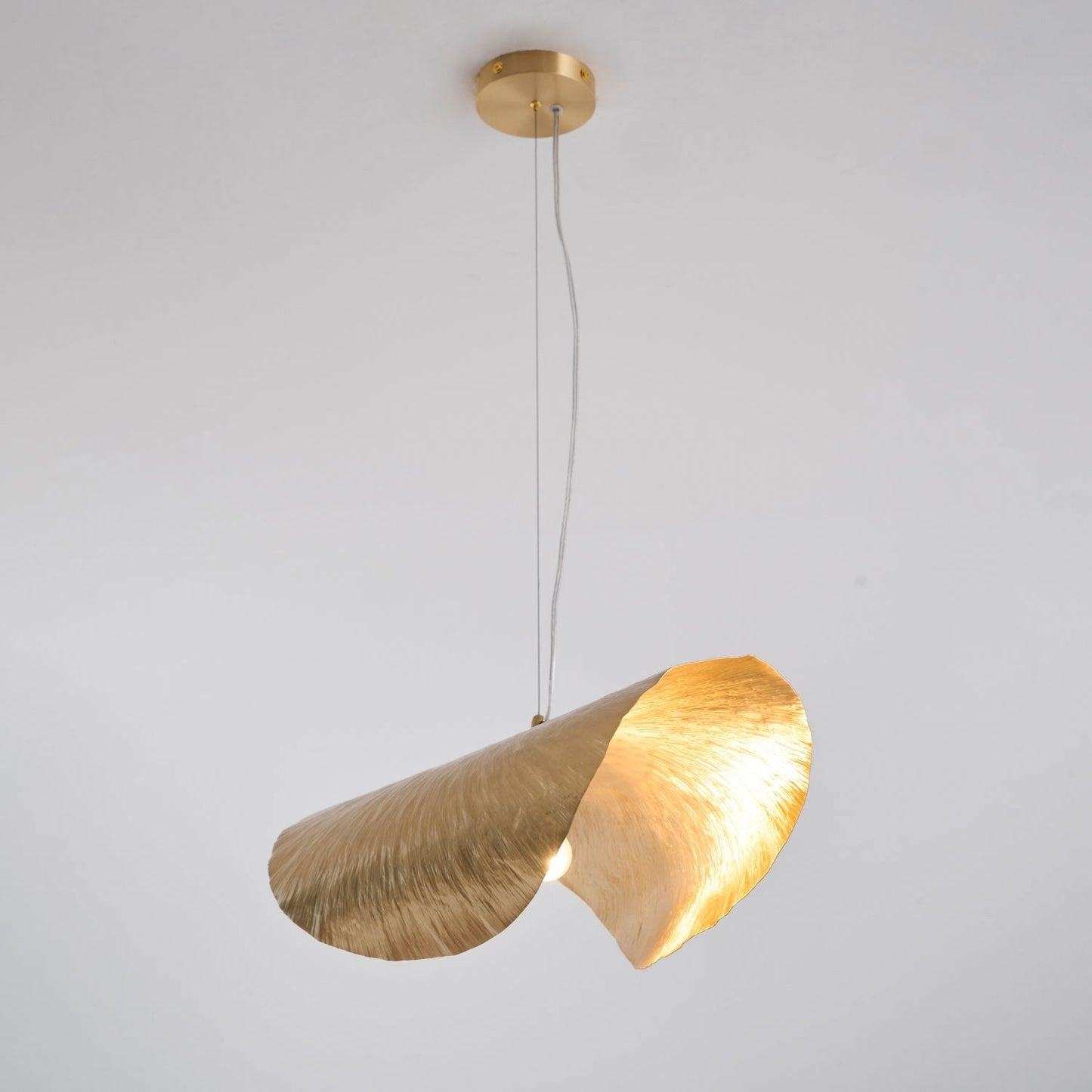 Hammered Brass Statement Pendant Light