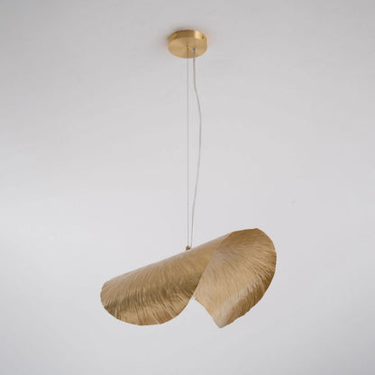 Hammered Brass Statement Pendant Light