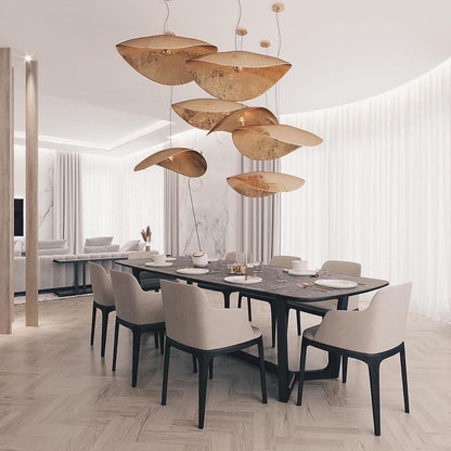 Hammered Brass Statement Pendant Light