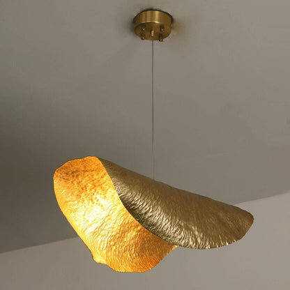 Hammered Brass Statement Pendant Light