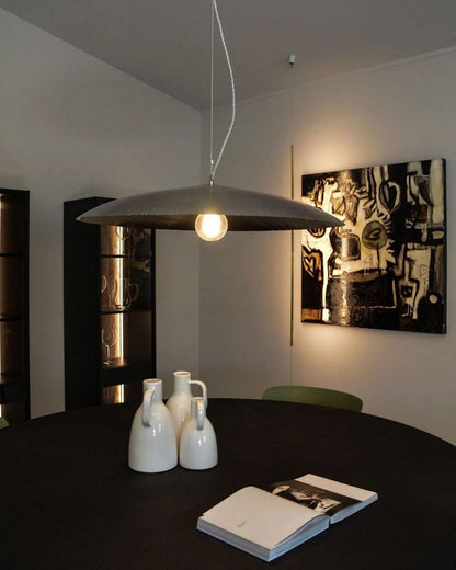 Hammered Brass Statement Pendant Light