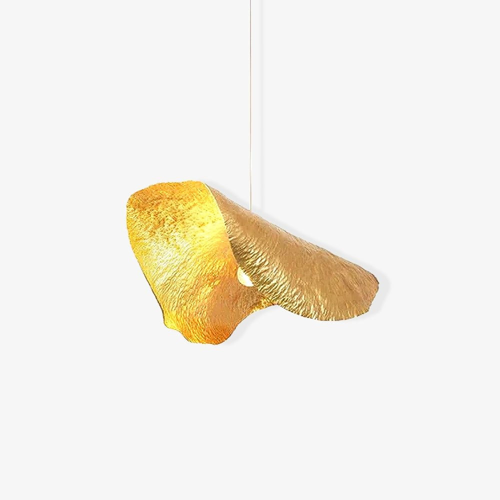 Hammered Brass Statement Pendant Light