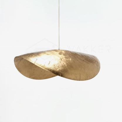 Hammered Brass Statement Pendant Light
