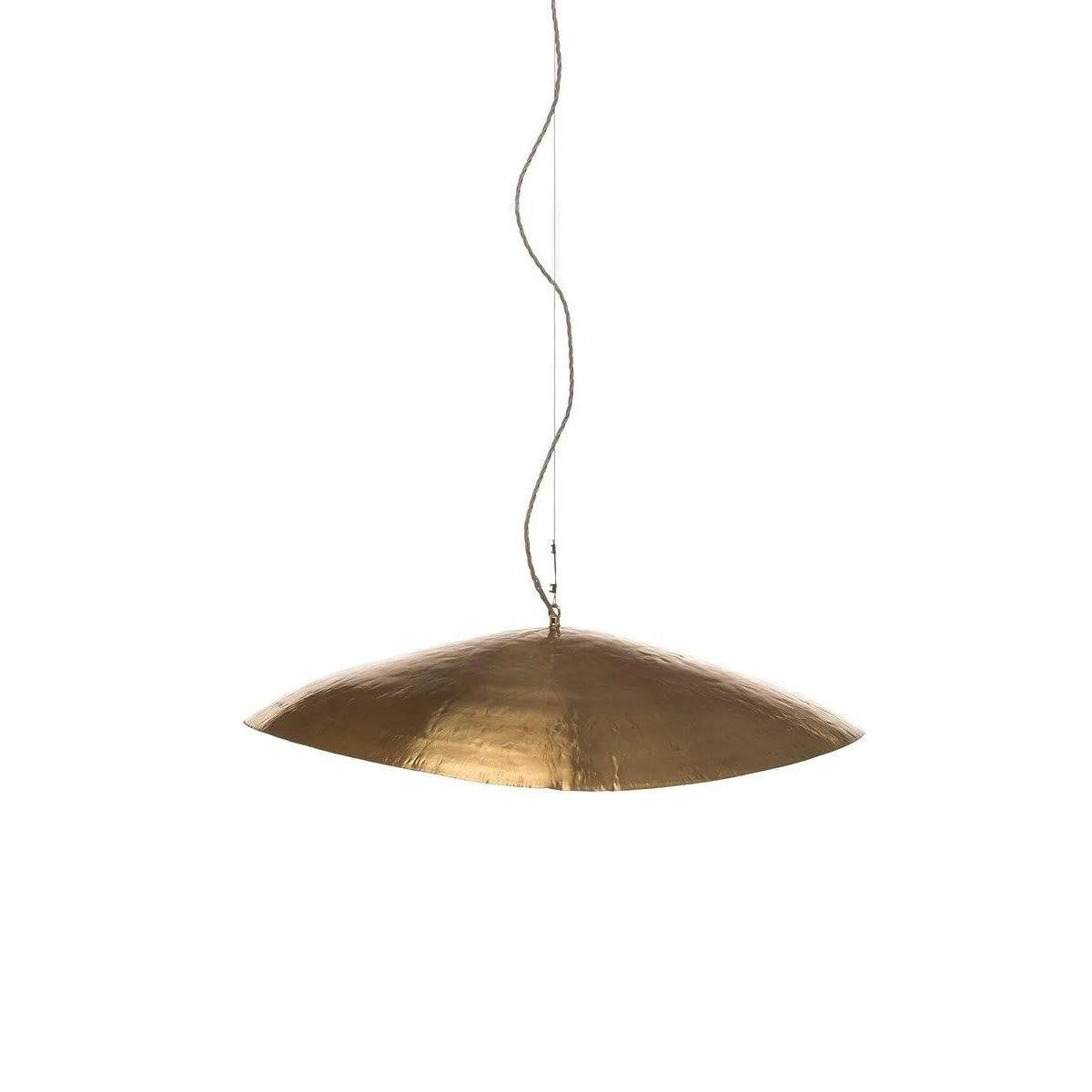Hammered Brass Statement Pendant Light