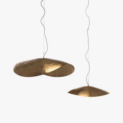 Hammered Brass Statement Pendant Light