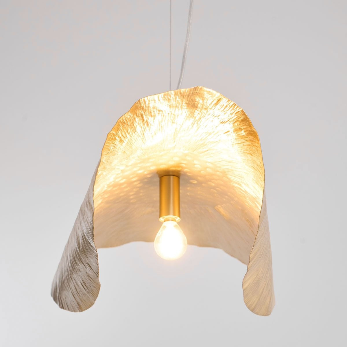 Hammered Brass Statement Pendant Light