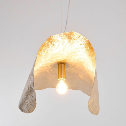 Hammered Brass Statement Pendant Light