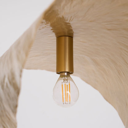 Hammered Brass Statement Pendant Light