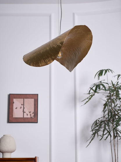 Hammered Brass Statement Pendant Light