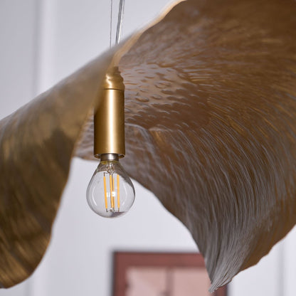 Hammered Brass Statement Pendant Light