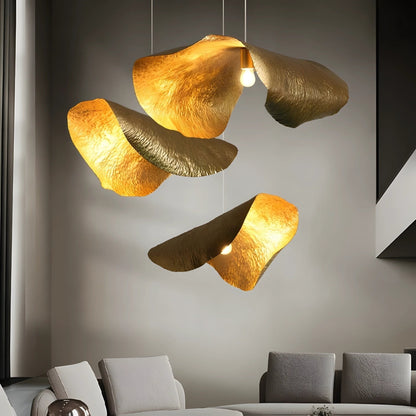 Hammered Brass Statement Pendant Light