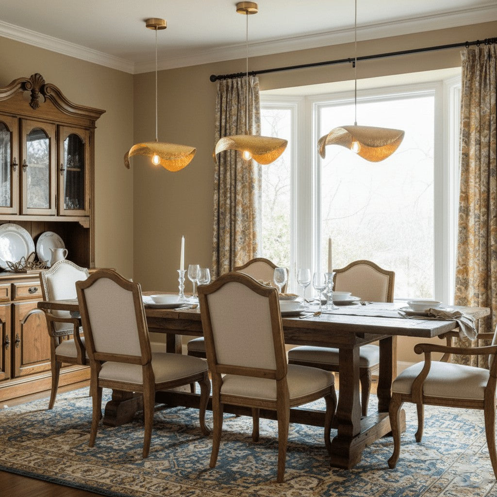 Hammered Brass Statement Pendant Light