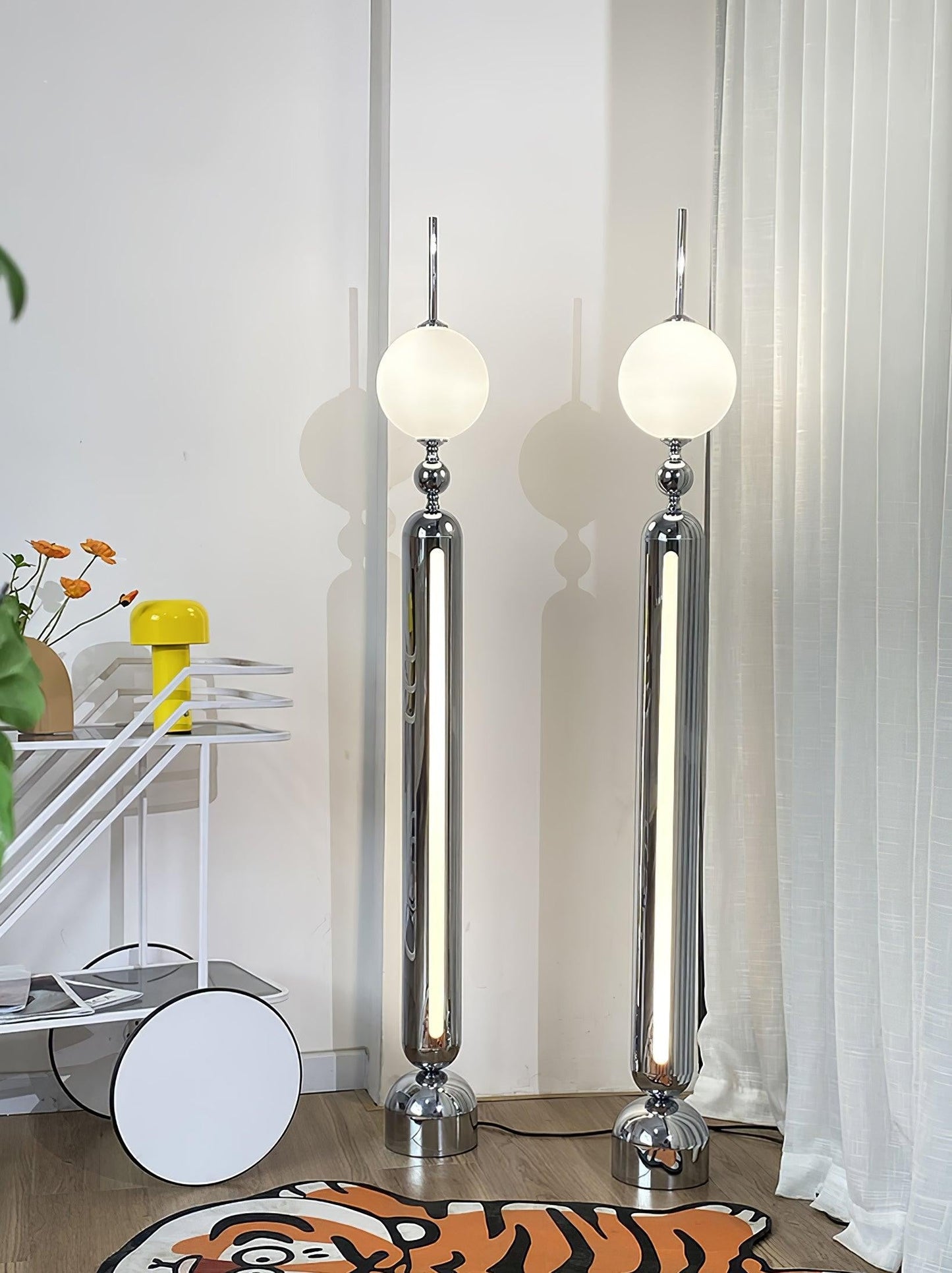 Lightning Rod Chrome Floor Lamp