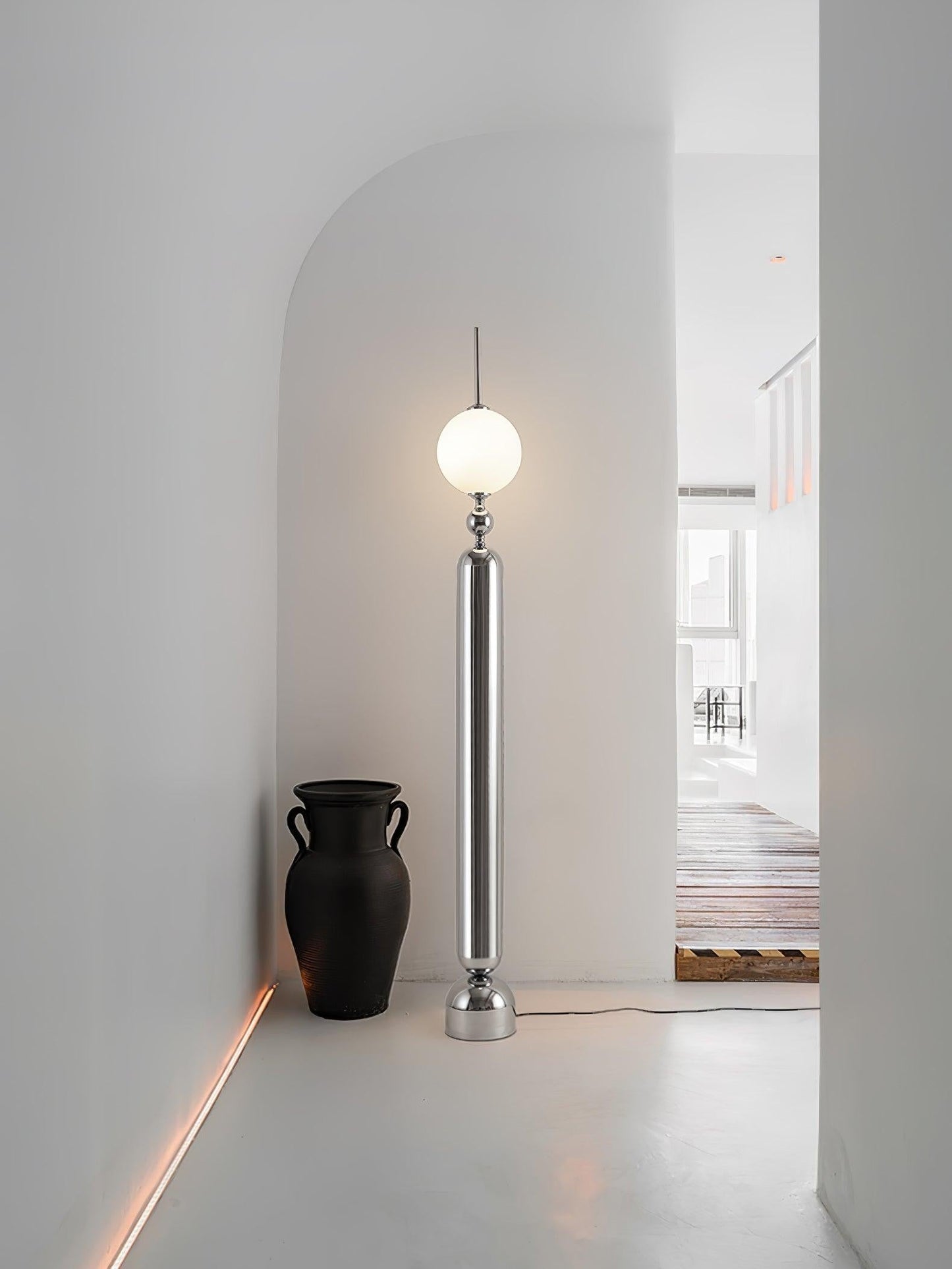 Lightning Rod Chrome Floor Lamp