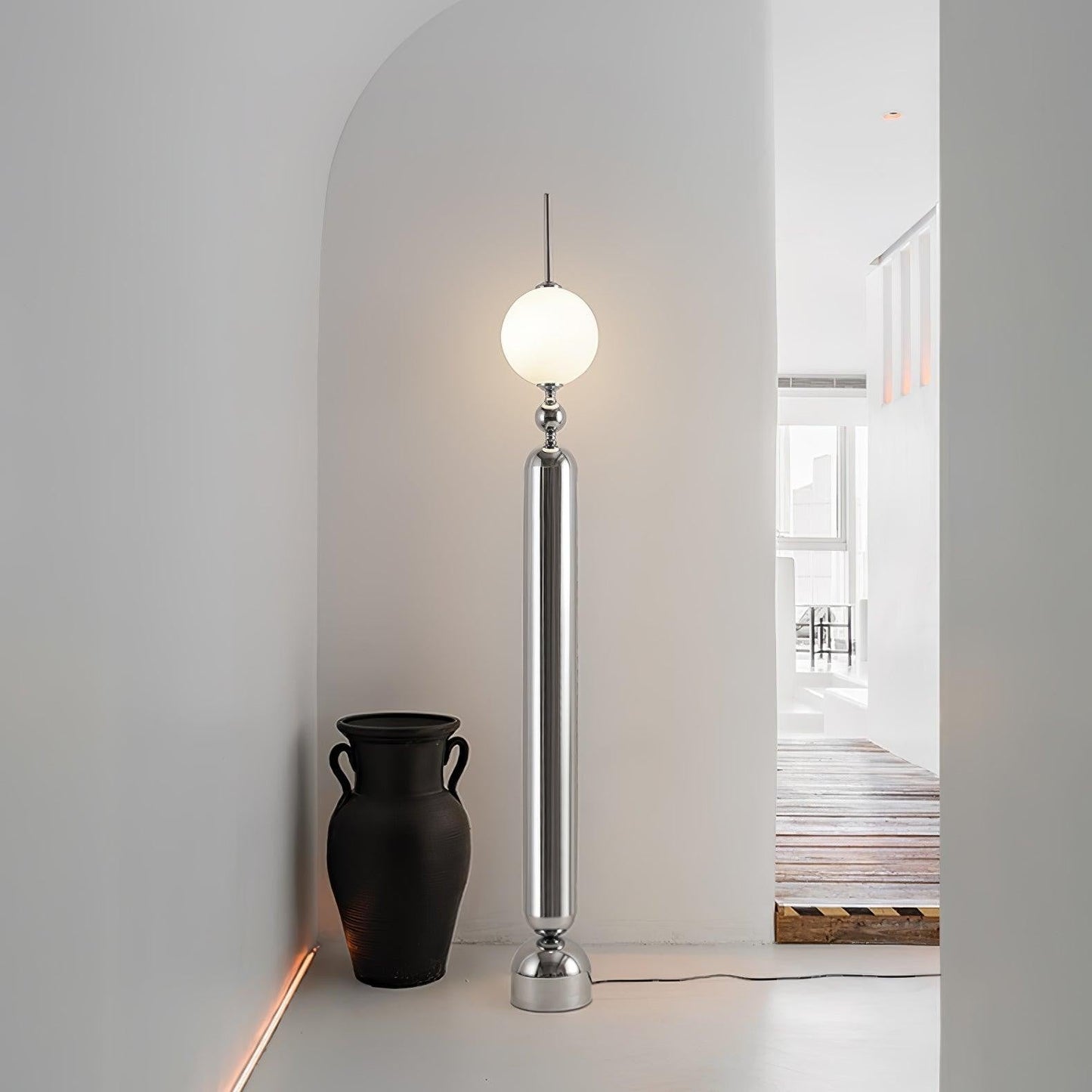 Lightning Rod Chrome Floor Lamp
