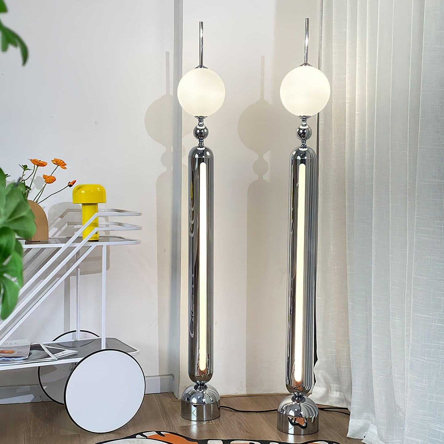 Lightning Rod Chrome Floor Lamp