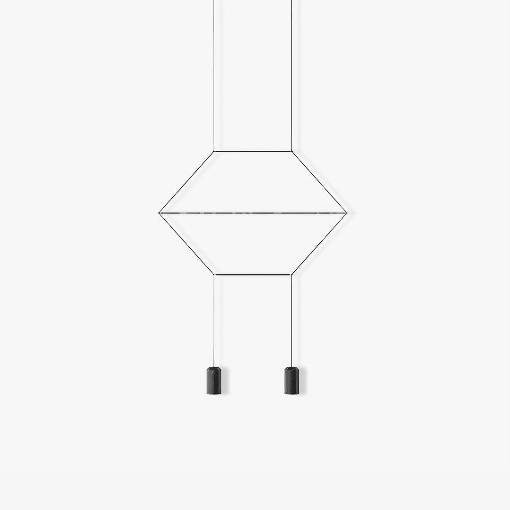 Line Art Wireflow Linear Pendant
