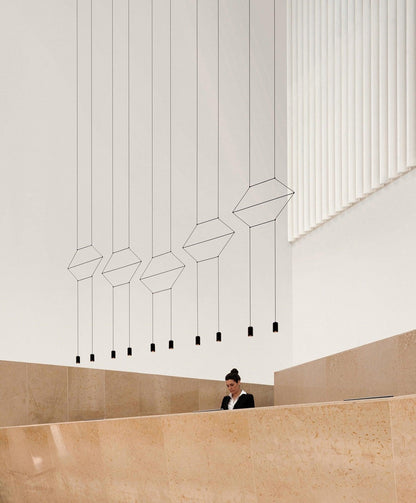 Line Art Wireflow Linear Pendant