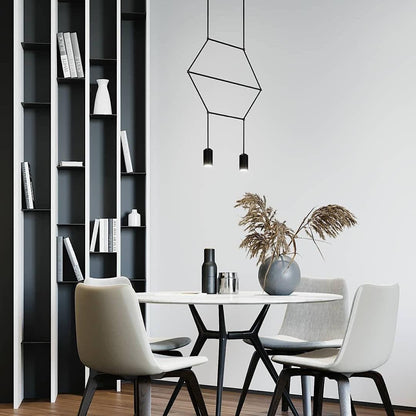 Line Art Wireflow Linear Pendant