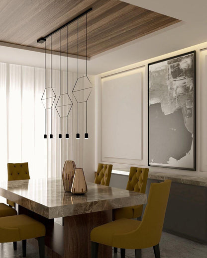Line Art Wireflow Linear Pendant