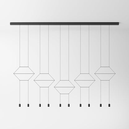 Line Art Wireflow Linear Pendant